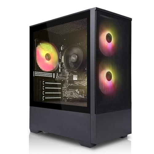 SYSTEMTREFF Basic Gaming PC AMD Ryzen 7 5700G 8x4.6GHz | Radeon RX Vega 8 4K HDMI DX12 | 512GB M.2 NVMe | 16GB DDR4 RAM | WLAN Desktop Computer Rechner für Gamer, Zocker