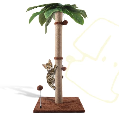 POMESEA Kokosfrucht-Stroh-Kratzbaum L