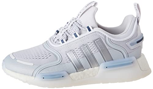 adidas Originals NMD V3 Herren-Sneaker, Schnürschuhe, Freizeitschuhe, Grau, Solid Grey Silver Metallic Crystal White, 44 EU