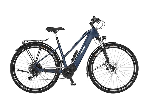 Fischer E-Bike Trekking VIATOR 8.0i, Elektrofahrrad für Damen und Herren, RH 45 cm, Mittelmotor 90 Nm, 36 V Akku
