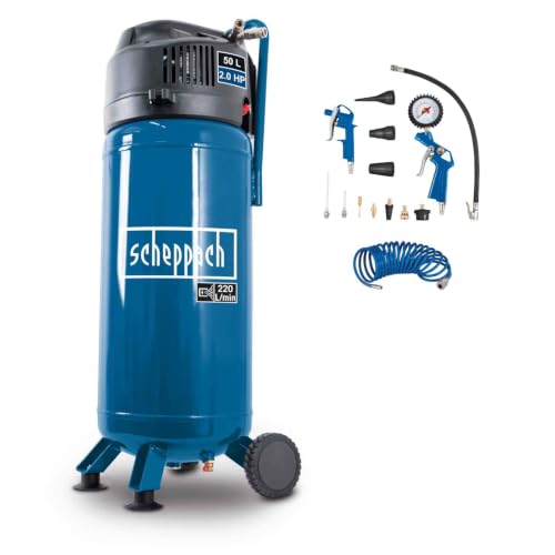 Scheppach Kompressor HC51V Druckluftkompressor stehend | 50L Kessel 10bar