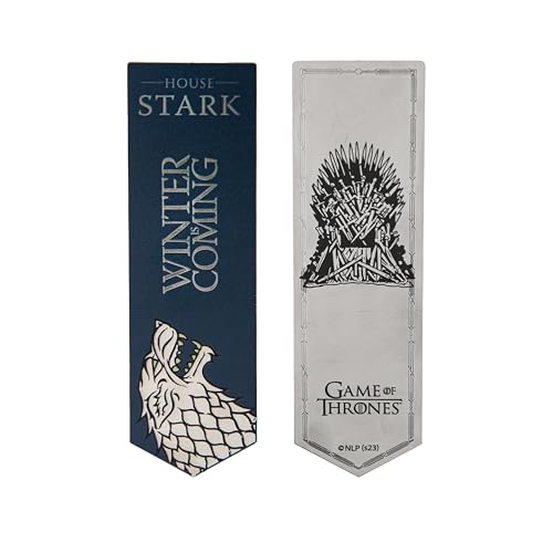 Cinereplicas Game of Thrones - Metall Lesezeichen Stark - 14 x 4cm - Offizielle Lizenz