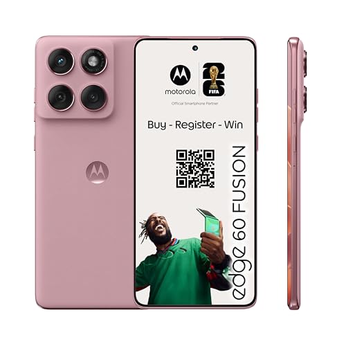 Motorola Edge 60 Fusion Smartphone (Robustes 6,67“-pOLED-Display Dank Corning Gorilla Glass 7i, widerstandsfähig, 50-MP-Kamera mit Moto-AI, 8/256 GB, 5100 mAh) Pantone Zephyr, inkl. Handyhalterung