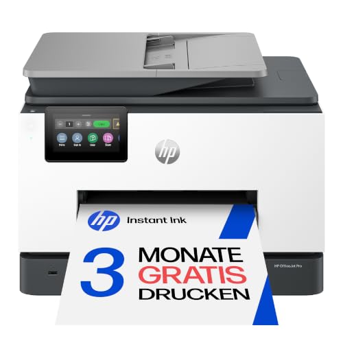 HP OfficeJet Pro 9132e Multifunktionsdrucker, 3 Monate gratis drucken Instant Ink inklusive, Drucker, Scanner, Kopierer, Fax, WLAN, LAN, Duplex, Airprint, Grau-Weiß