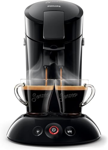 Philips Senseo Original Kaffeepadmaschine mit Crema Plus, 1450 W, 0.7 Liter, 21.3 x 31.5 x 33 cm, Schwarz (HD6553/67)