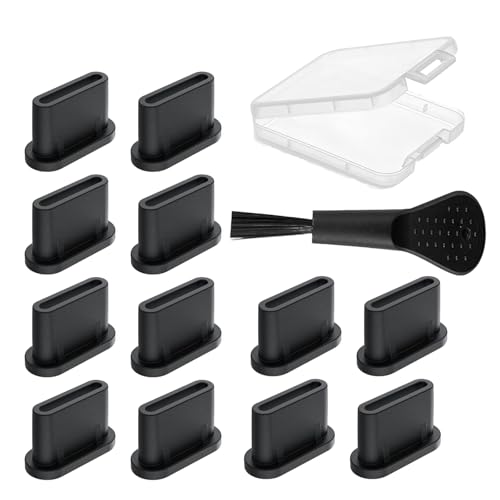 NEODTX USB C Staubschutz Stöpsel 12 Pcs SilikonhüLle USB 3.1 Typ C Port Für Meiste Typ-C Handy Tablet Zubehör iPhone 15 16 17 pro max Google Samsung Galaxy Xiaomi Redmi XPLORA Motorola Schutzkappe
