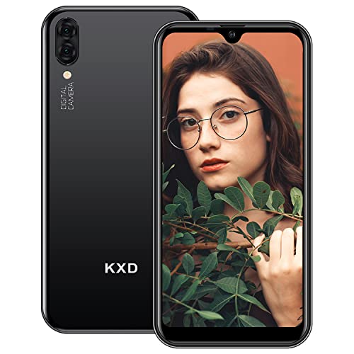 KXD Handy A1 Unlocked Smartphone SIM Free, Günstiges Android Smartphone, 5.7 Zoll, 1GB RAM+16GB ROM, Erweiterbar 128GB, 2500mAh, Dual Rückfahrkameras, Dual SIM Telefon, 2 Jahre Garantie (Black)
