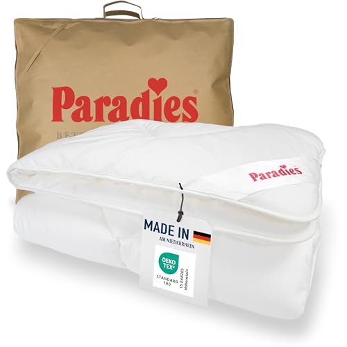 PARADIES Ganzjahresdecke 135x200 cm - Prima Bio, kuschelige + atmungsaktive Bettdecke 135x200, Steppdecke