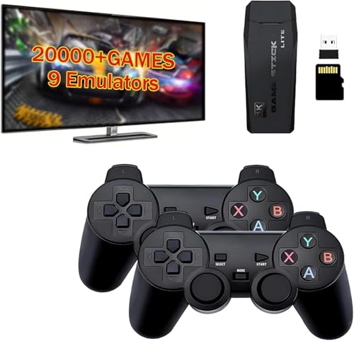 Pararty M8 Retro Spielkonsole, Emulator Konsole mit 20000+ Klassikern,Game Stick 4K HDMI,Plug and Play Videospielsystem,Geschenk für Gameboy Fans,Familien