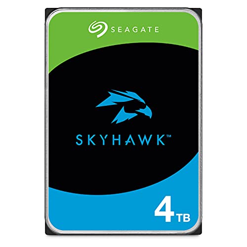 Seagate SkyHawk 4TB, Interne Festplatte HDD, Videoaufnahme bis zu 64 Kameras, 3.5 Zoll, 256 MB Cache, SATA 6GB/s, silber, inkl. Data Rescue Service (ST4000VXZ16)
