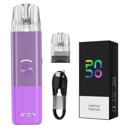 VAPTIO Pado Kit Elektronische Zigarette 1000 mAh 11.5W Vape Pen mit 2 Stück Ersatzspule 0.6ohm (Mesh) / 1.2ohm (MTL),Kein E-Liquid Kein Nikotin (purple)
