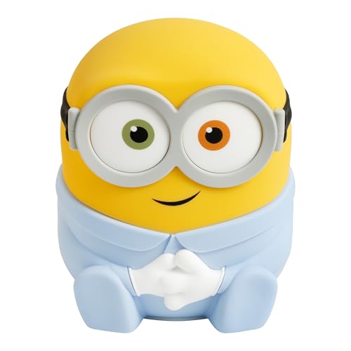 Minions Bob SquishyGlo Silikon-Nachtlicht, offiziell lizenziert, weiche Haptik, wiederaufladbare Lampe mit Auto-Off-Timer, für Schlafzimmer & Zuhause, Kinder & Erwachsene Paladone