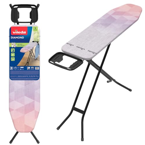Vileda Diamond S Bügelbrett, kompakt, höhenverstellbar, Titan-Bezug
