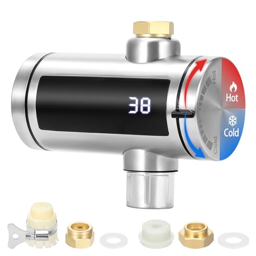 Edelstahl-Durchlauferhitzer Kleiner Durchlauferhitzer mit 3000 W Heizspirale, geeignet für Küchenspülen, kompatibel mit verschiedenen Arten von Wasserhahnheizungen. (B01)