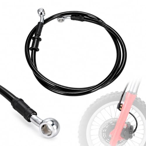 90cm Motorrad Bremsschlauch,Motorrad Stahlflex Bremsleitung-Schwarz | Hydraulische Bremsleitung Vorne und Hinten für Pit Bike Dirt Bike Enduro Motocross ATV Quad