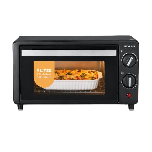 Severin Back- und Toastofen, 9L, inkl. Backblech und Grillrost, 800 W