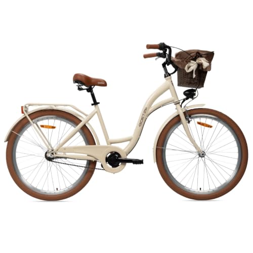 Goetze Style Damen Citybike 26/28 Zoll, Retro Fahrrad mit 3-Gang