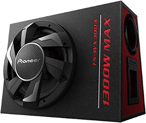 PIONEER TS-WX300A Aktivsubwoofer, leistungsstarker Gehäuse Subwoofer mit 300 W Maximalleistung, 30 cm Subwoofer in MDF Gehäuse, IMPP Membran, schwarz, Eingangsnennleistung 150 W