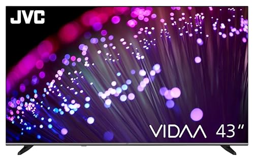 JVC Fernseher 43 Zoll Smart TV VIDAA LT-43VD3555 4K Fernseher UHD, HDR TV mit Dolby Vision und integriertem Triple-Tuner, LED TV schwarz