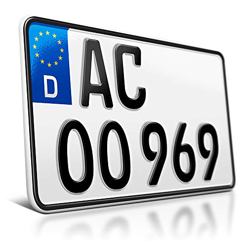 schildEVO 1 Kfz Kennzeichen | 240 x 130 mm | Motorrad & Roller | Traktor | Leichtkraftrad | Anhänger | Motorrad-Nummernschild | Saison