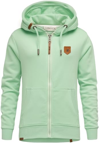 REPUBLIX Damen Sweatjacke Hoodie Sweatshirt Pullover Zipper Jacke RD-023 Mint M