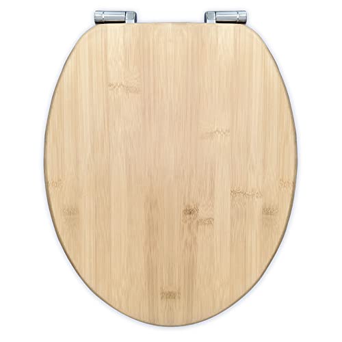 Bath4U Bambus Toilettendeckel | mit Absenkautomatik | Nachhaltige Klobrille | aus hochwertigem Bambus-Holz für maximalen Komfort | Stabil und belastbar bis 150 kg