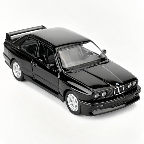 imtfzct 1/36 BMW M3 1987 Casting Modell,Zink Legierung Kinder Spielzeug Auto, Freizeit Auto, Kinder Spielzeug, Geschenk für Jungen und Mädchen(schwarz)