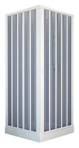 Forte BK100001 Duschkabine, weiß, 80 x 80 x 185 h