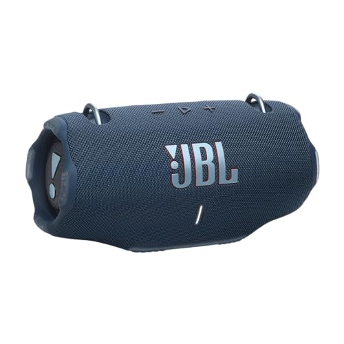 JBL Xtreme 4 Musikbox in Blau – Tragbare Bluetooth-Lautsprecher-Box mit tiefem Bass, KI-Sound-Boost und integrierter Powerbank – Wasserfest und staubfest ohne PD-Adapter – 24 Laufzeit