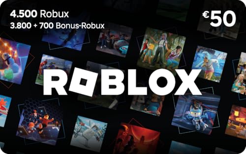 Roblox-Geschenkgutschein |4,500 Robux Guthaben | inklusive exklusivem virtuellem Item| Digital Code für Smartphones, Computer, Tablets, Xbox One, Xbox Series X|S, Oculus Rift et HTC Vive)