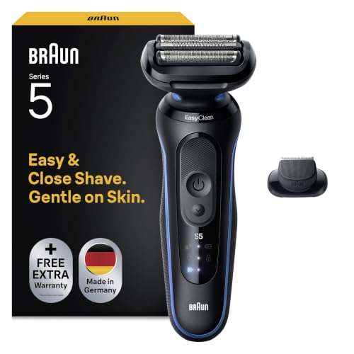 Braun Rasierer Herren Elektrisch Series 5, Rasierapparat, 52-B1200si, Blau