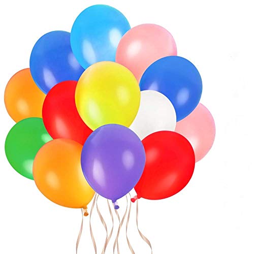 Faburo 80pcs Bunte Luftballons, 26 cm Latex Partyballon Dekoration Luftballons für Geburtstag Party Hochzeit