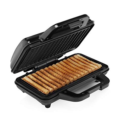 Tristar WF-1171 Waffel-Pommes-Maker, 1000 W, Edelstahl, Silber/Schwarz – Elektrischer Maker für 15 knusprige Waffel-Pommes gleichzeitig, Antihaftbeschichtung, einfach zu reinigen
