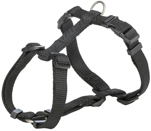 Trixie 20341 Premium H~Geschirr, M–L: 52–75 cm/20 mm, schwarz, 4011905203416