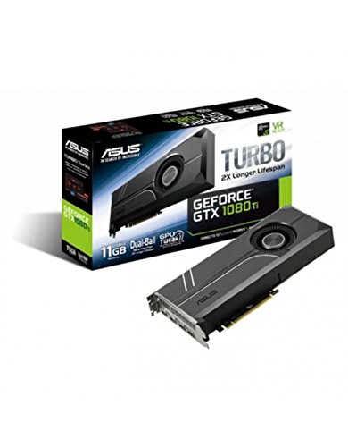 ASUS Turbo GeForce GTX1080TI-11G Gaming Grafikkarte (Nvidia, GDDR5X, für Bestes VR & 4G Gaming and System-Integration)