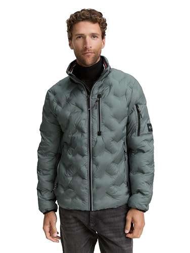 TOM TAILOR Herren Hybrid Steppjacke mit verstaubarer Kapuze