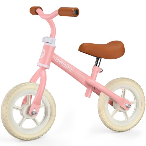 Itslife Laufrad ab 1.5-4 Jahre, Lauflernrad ab 18 Monate Baby, Ultraleicht Kinderlaufrad, Verstellbarer Sitz und Lenkrad, Balance Bike ohne Pedal, Geschenk für Jungen und Mädchen, Rosa