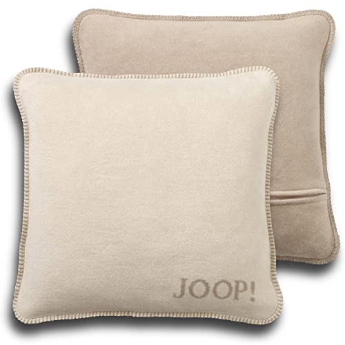 Joop! Kissen Uni Doubleface Sand Pergament Baumwolle/Polyacryl, Maße: 50cm x 50cm, 651082