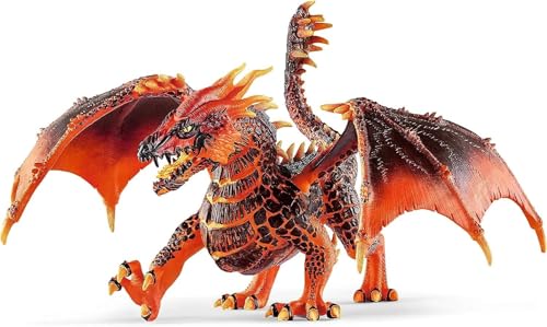 SCHLEICH ELDRADOR Creatures | Lavadrache 70138 | ELDRADOR Monster Spielfigur mit beweglichem Unterkiefer und Flügeln | tolles Geschenk für Mädchen und Jungen | ab 7 Jahren | 20 x 14 x 15 cm