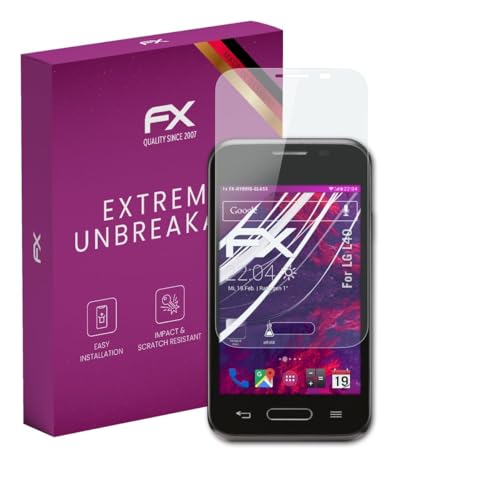 atFoliX Glasfolie kompatibel mit LG L40 Panzerfolie, 9H Hybrid-Glass FX Schutzpanzer Folie