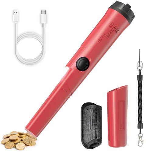EXTSUD Wiederaufladbare Metalldetektor Pinpointer - IP68 Metallsuchgerät Kinder Metallpointer Metall Pin Pointer mit LED Licht, 15CM Suchsdeep, Handheld Schatzsuche für Goldmünze Hunt Relikte Schmuck