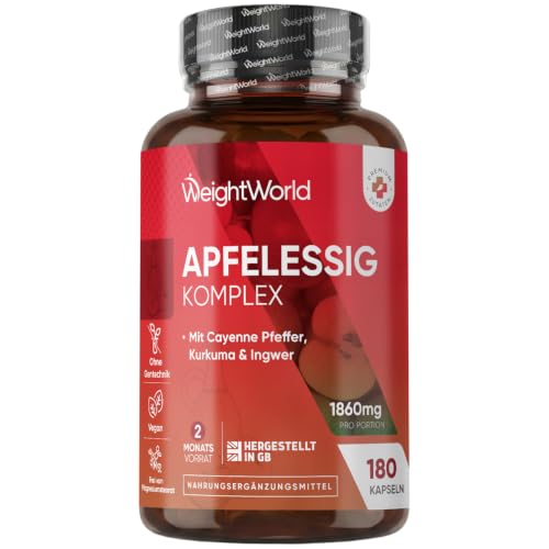 WeightWorld Apfelessig Komplex - 1860mg pro Portion - Aus Muttersaft