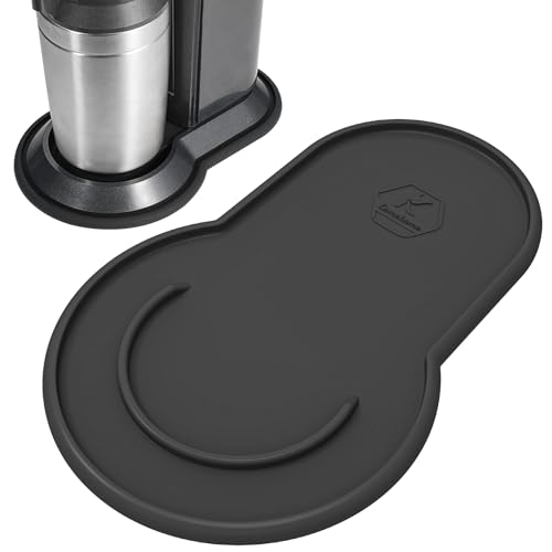 Kamehame Silikon Abtropfmatte Unterlage Kompatibel mit Soda Stream Crystal Silikonmatte Abtropfschale Zubehör Tropfmatte, Wassersprudler Wasserdicht und rutschfest, Schwarz