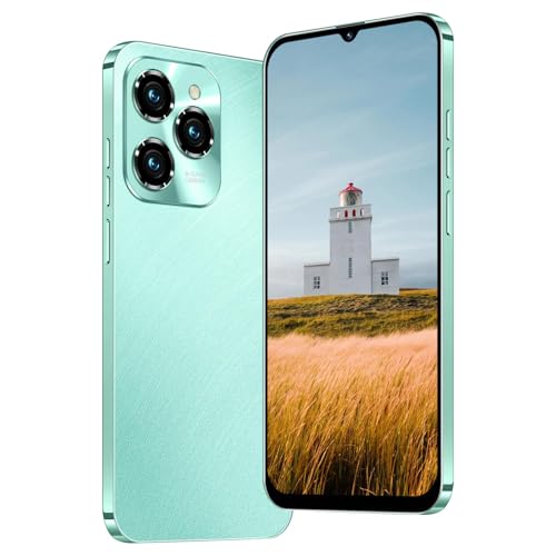 JoyHandy 4G Mobiltelefon, 6,3 Zoll HD-Bildschirm, 32 GB ROM (256 GB Erweiterung), Android 12.0 OS, Face ID/GPS/WiFi/OTG/Dual-SIM Smartphone (Hot40Pro-Green)