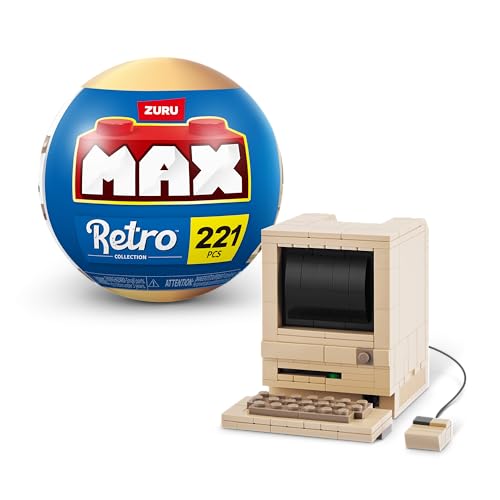 MAX Premium Retro Klemmbausteine von ZURU (Klassischer Computer) – Minis zum Sammeln, Unboxing-Spielzeug für Kinder, Kreative Spielsets