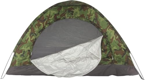 Wurfzelt 1 Person, Campingzelt mit Tragetasche (200x150x110cm) – Wasserdicht, Staubdicht & UV-Geschützt, Schneeschutz, Robustes Fiberglas-Rahmen & 180T Oxford-Gewebe für Outdoor-Abenteuer