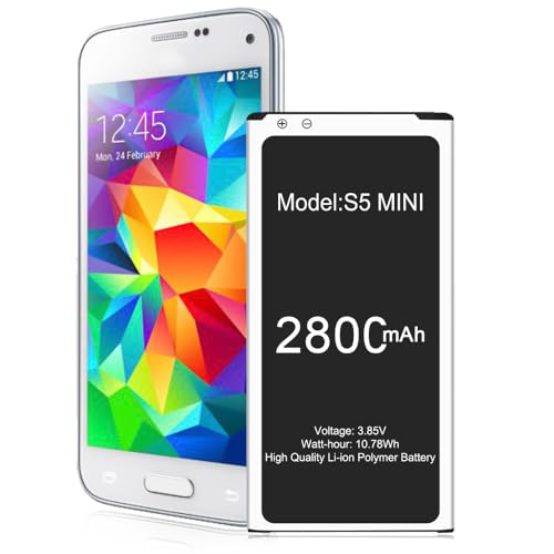 Akku für Samsung Galaxy S5 Mini, 2800mAh Ersatzakku für Samsung Galaxy S5 Mini SM-G800F DuoS SM-G800H Handy/Smartphone Batterie Akku-Ersatzakku ohne NFC