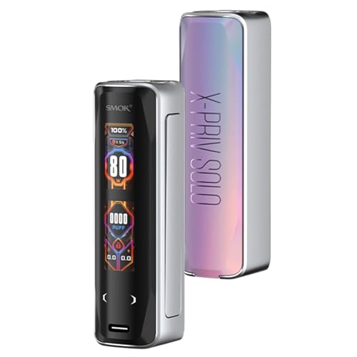 SMOK X-PRIV Solo Box Mod[Erfordert 1 x 18650 Batterie, separat verkauft],80W,510-Anschluss mit Gewinde, DL Vaping,Dual Screen Display-No Nikotin (Purple)