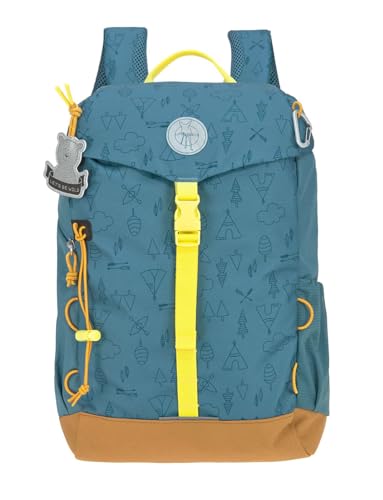 LÄSSIG Kinder Wanderrucksack Kinderrucksack mit Brustgurt gepolsterte Schultergurte wasserabweisend, 14 Liter/Big Outdoor Backpack Adventure Blau