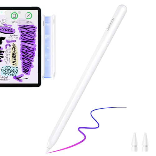 UGREEN Stift für iPad 2. Generation magnetisch kabellosladen Schnellladeleistung Neigungssensitivität Palm Rejection Stylus Pencil für iPad Pro 11